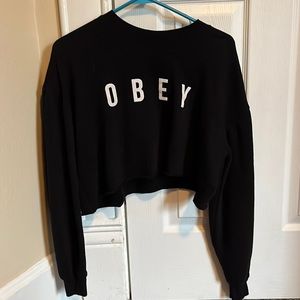 Xl obey crop top